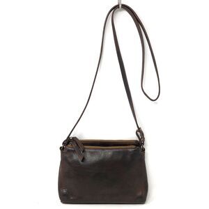 Margot New York Pebbled Leather Compact Cross Body Bag Cognac Brown Organizer